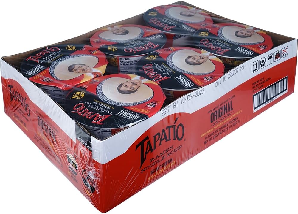 Tapatio Ramen Noodle Soup Big Bowl 105g, Original (Bulk Case of 6)