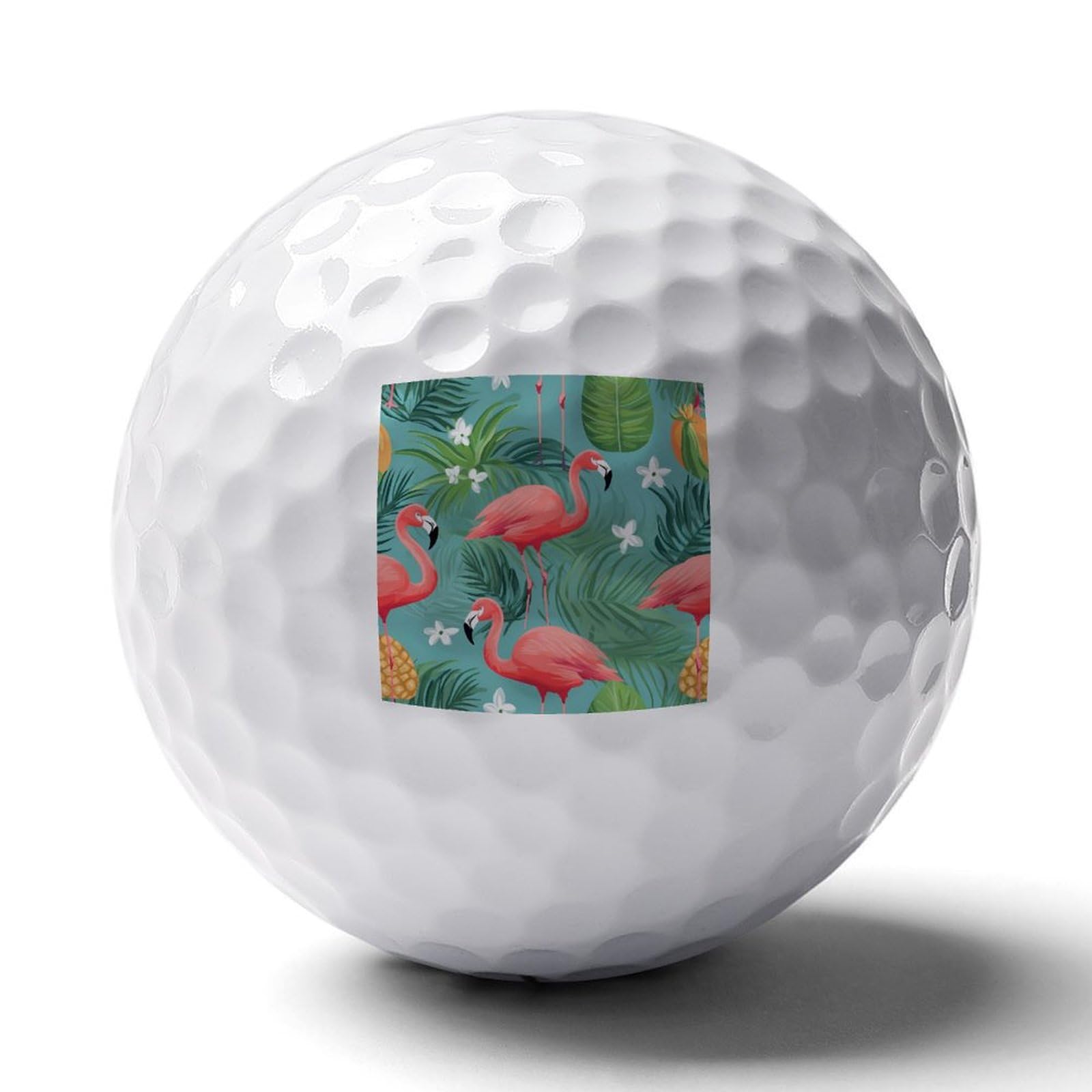 Flamingo Tropical Flowers Funny Golf Balls Soft Standard 1.65