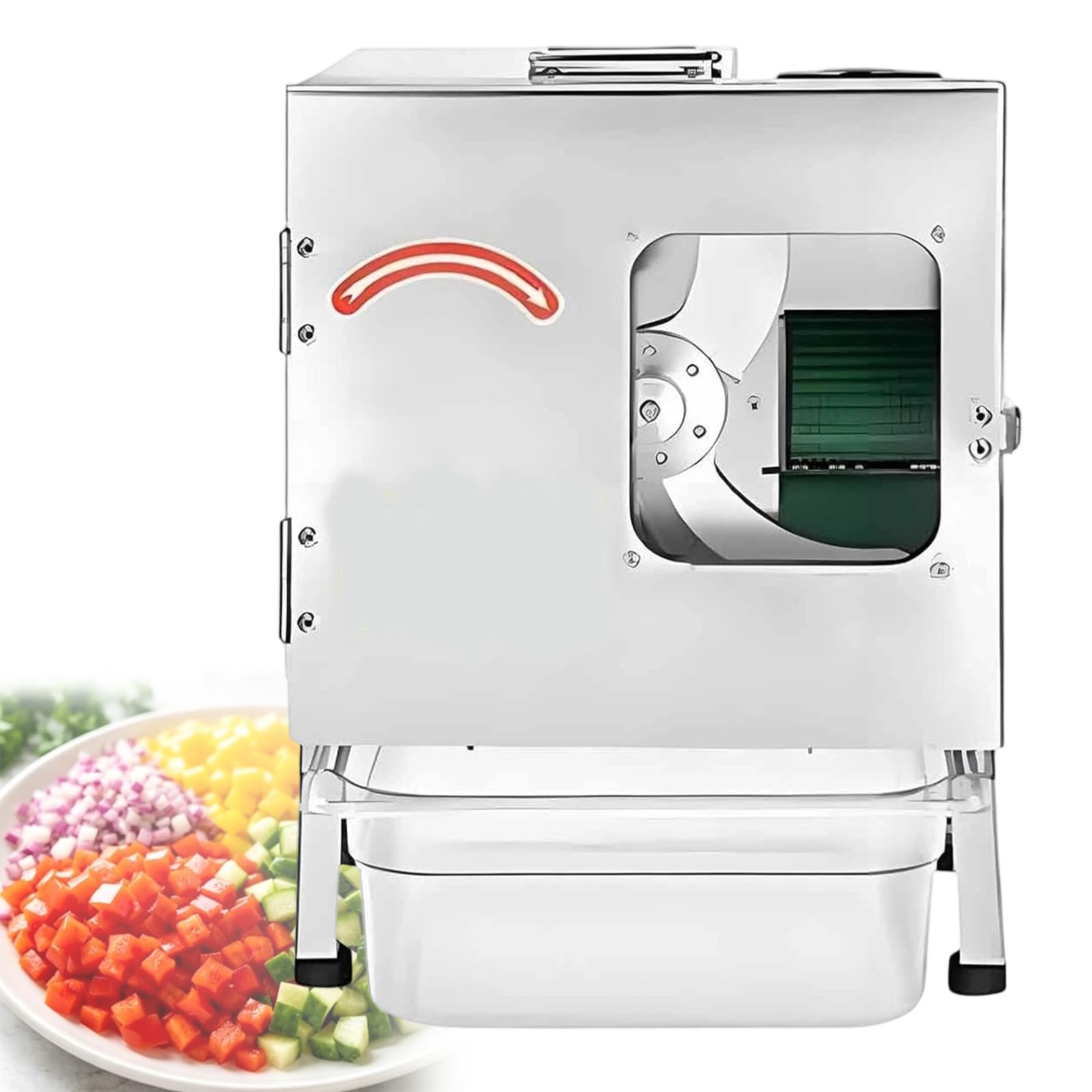 Xjleftonomie Electric Vegetable Chopper And Food Processor, Commercial Vegetable Slicer, Electric Vegetable Slicer, Vegetable Slicing Cutting Machine StandardModel