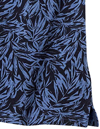 Amazon Essentials Men's Regular-Fit Cotton Pique Polo Shirt, Indigo Palm, Small