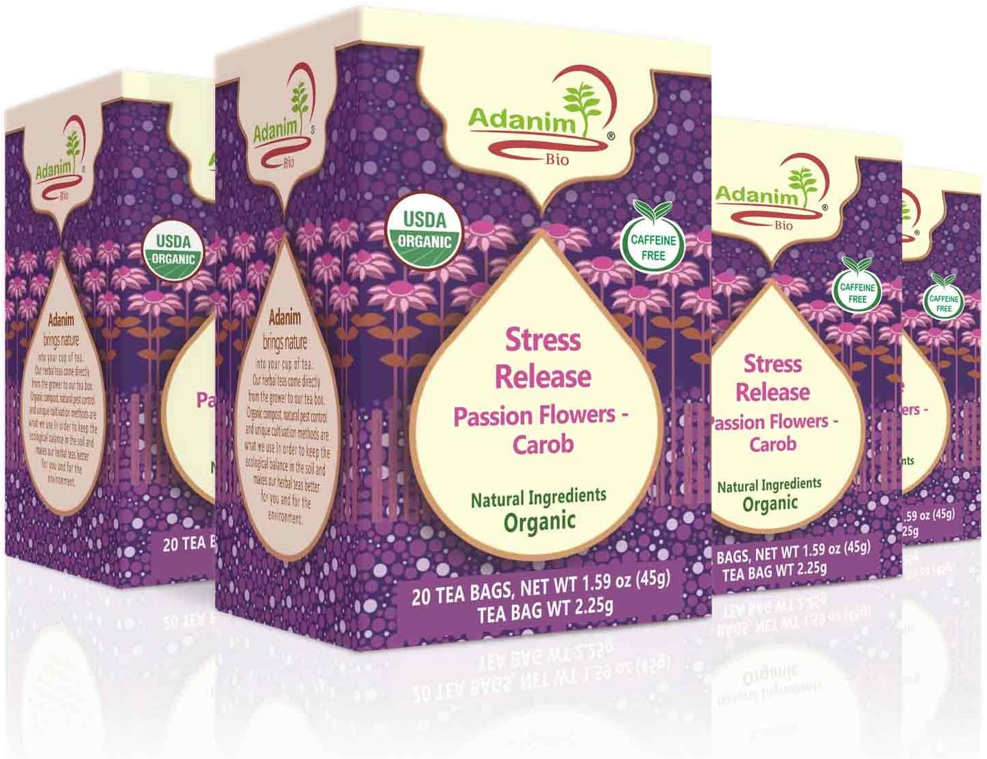Adanim Bio Organic Herbal Tea (Passion Flower & Carob)USDA Organic