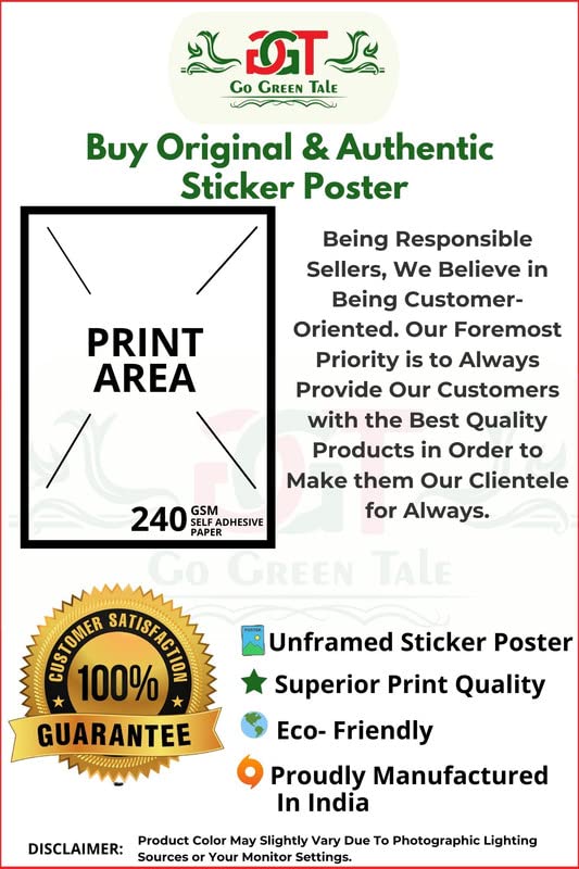Go Green Tale Buy Original & Authentic Sticker Poster with 100% Customer Satisfaction Guarantee