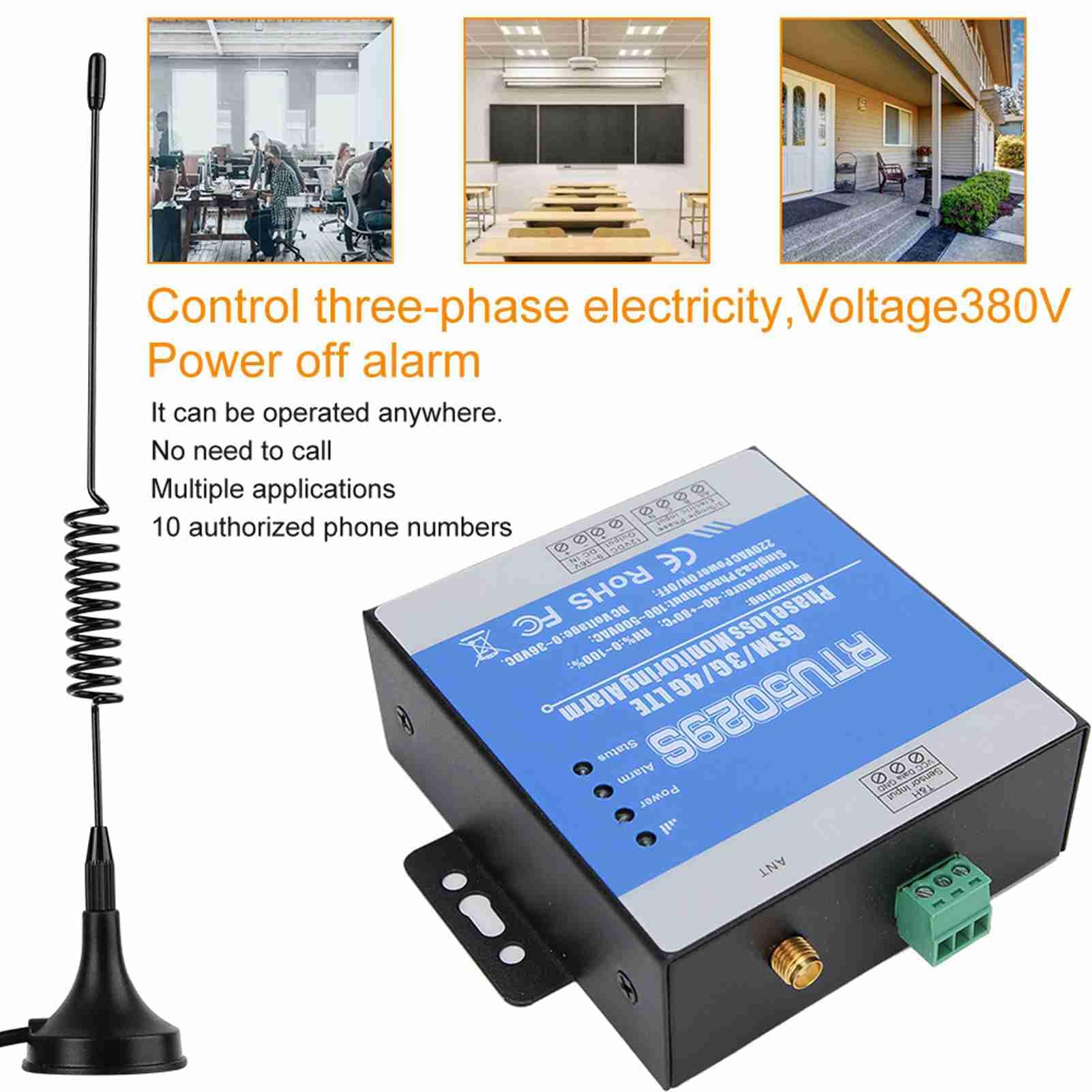 RTU5029 GSM 380 V, Temperatur-Feuchtigkeitsalarm Power RTU5029 3-Phasen-Verlust-Fehlerstatus-Überwachungscontroller 100 240 V