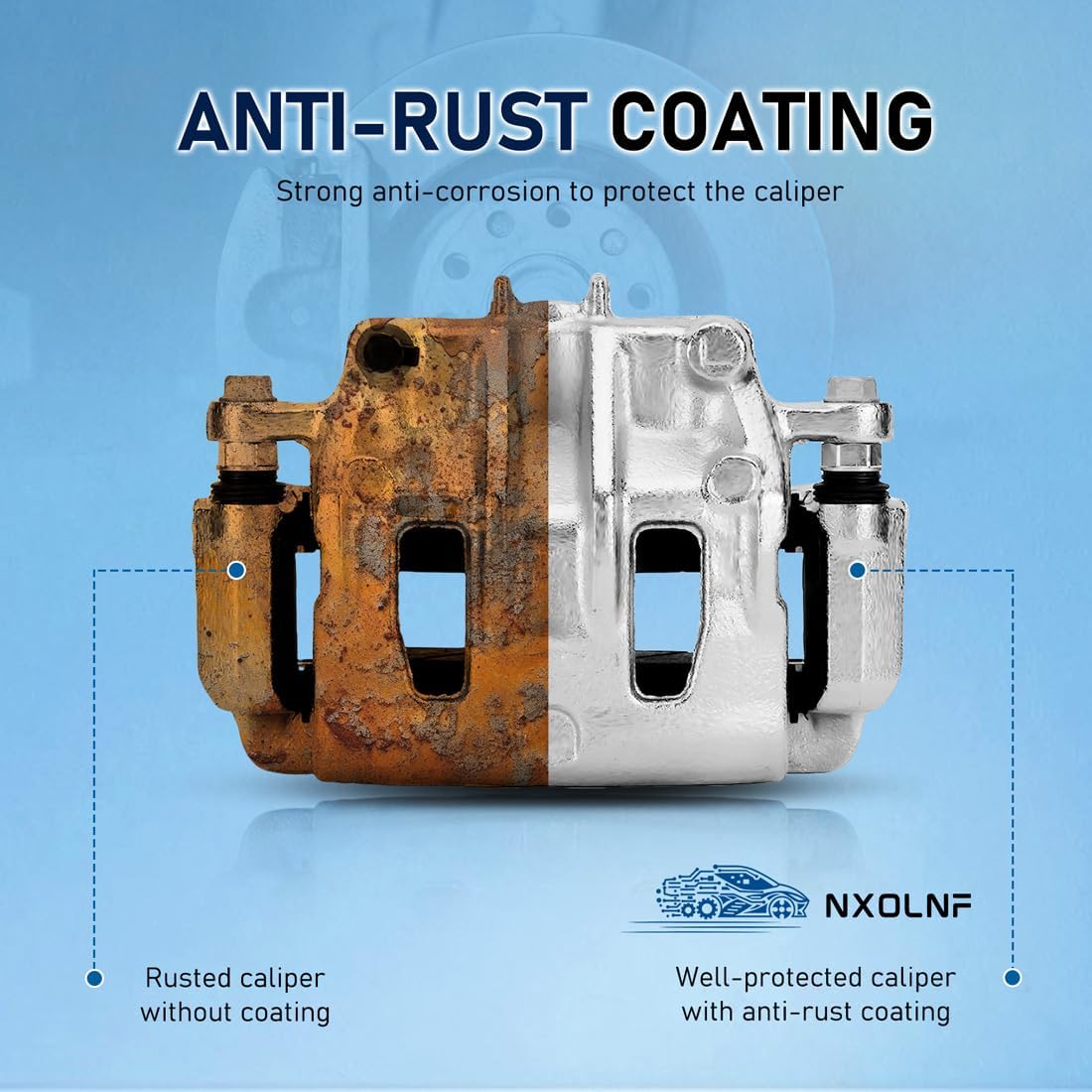 Pair of 4 Front and Rear Brake Caliper Assembly Replacement for Nissan Sentra 1.8L 2013 2014 2015 2016 Left Right Brake Calipers