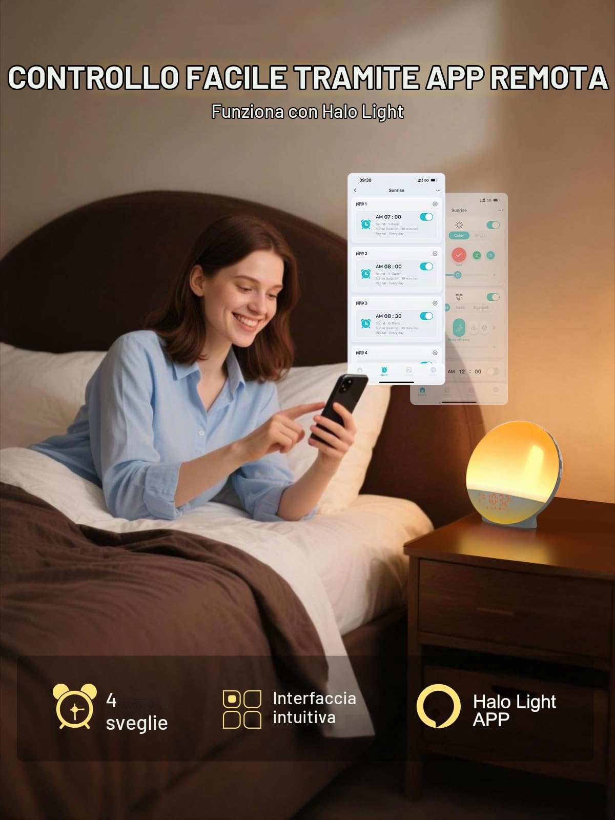 VOGHERB Sveglia Luminosa Wake Up Light — immagine 16 di 16