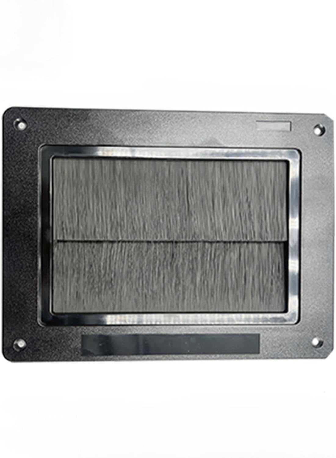 Raised Floor Cable Management Grommet with Brush Seal - Black Airflow & Dust Protection Panel Cover (280x210x41mm, 1-Pack)