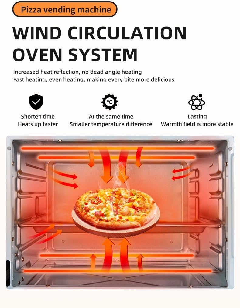 Mobile Pizza Vending Trailer – On-Demand Fresh Baked Station, Towable Commercial Self-Service Dispenser with Weather-Resistant Build, Ideal for Outdoor Events, Festivals, Fairs & Construction Sites