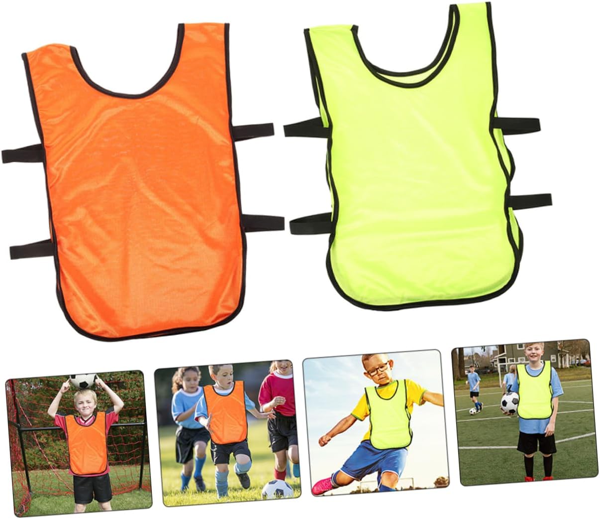 10pcs Soccer Training Vests for Youth Breathable Pinnies for Basketball and Football Practice Machine Washable Lightweight and Fast Drying