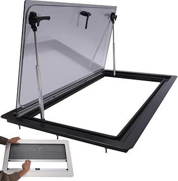 RV Window Replacement,RV Push Out Window,RV Exit Window,Camper Window,RV Window,RV Trailer Vent Hatch,Double-Layer Push Out Window with Curtain,700 * 400mm