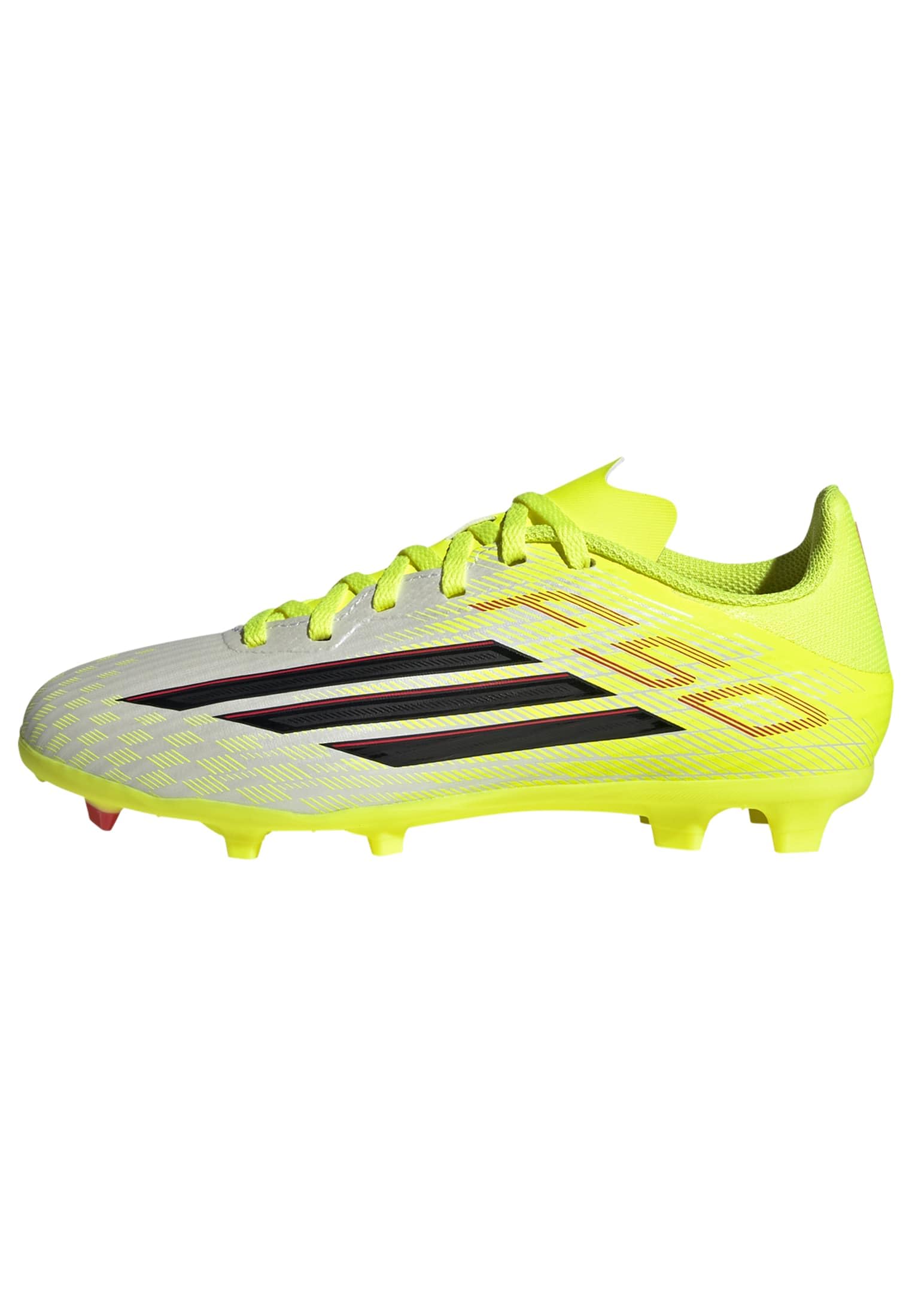 adidas Unisex Kids F50 League Firm Ground/Multi Ground Football Boots Kids, Team Solar Yellow 2/core Black/Lucid red, 10.5 UK Child