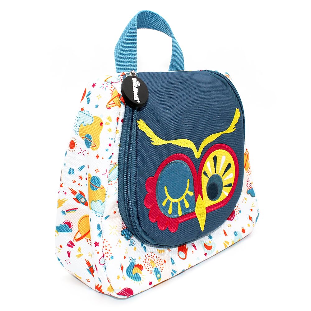 Les DEGLINGOS - Trousse de Toilette Astros Le Hibou - Bébé et Enfant - Rangements astucieux - 23cm - Violet