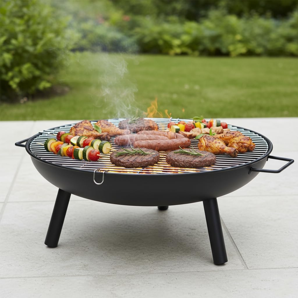 23 in Outdoor– Wood Burning Fire Pit – Durable Alloy Steel Fire Pits for Outside – Small Fire Pit for Backyard, Porch, Deck, Camping, BBQ-image-28