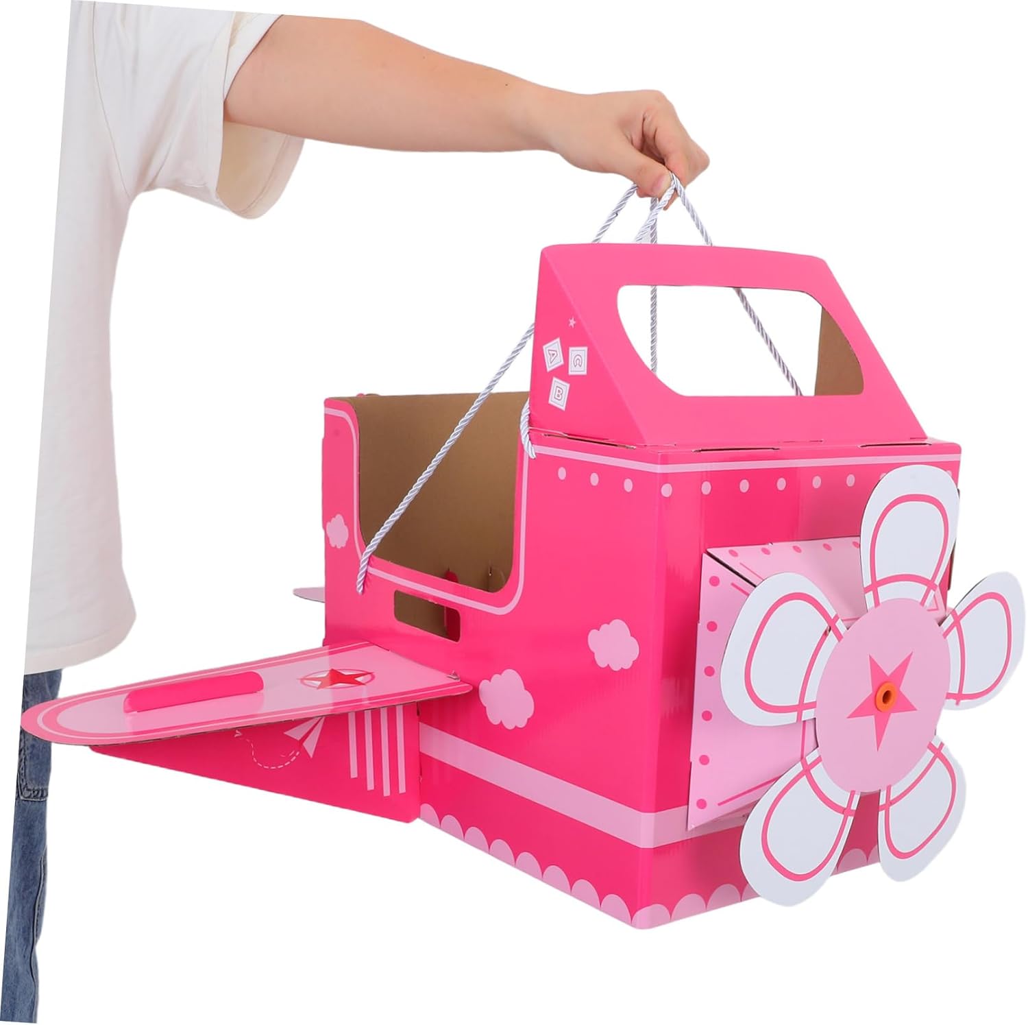 LIOOBO Wearable Cardboard Airplane Toy Kit for Boy Girl DIY Craft for Parent-boy Girl Interaction Encourages Creativity and Roleplay Strong Cardboard Construction for Toddlers