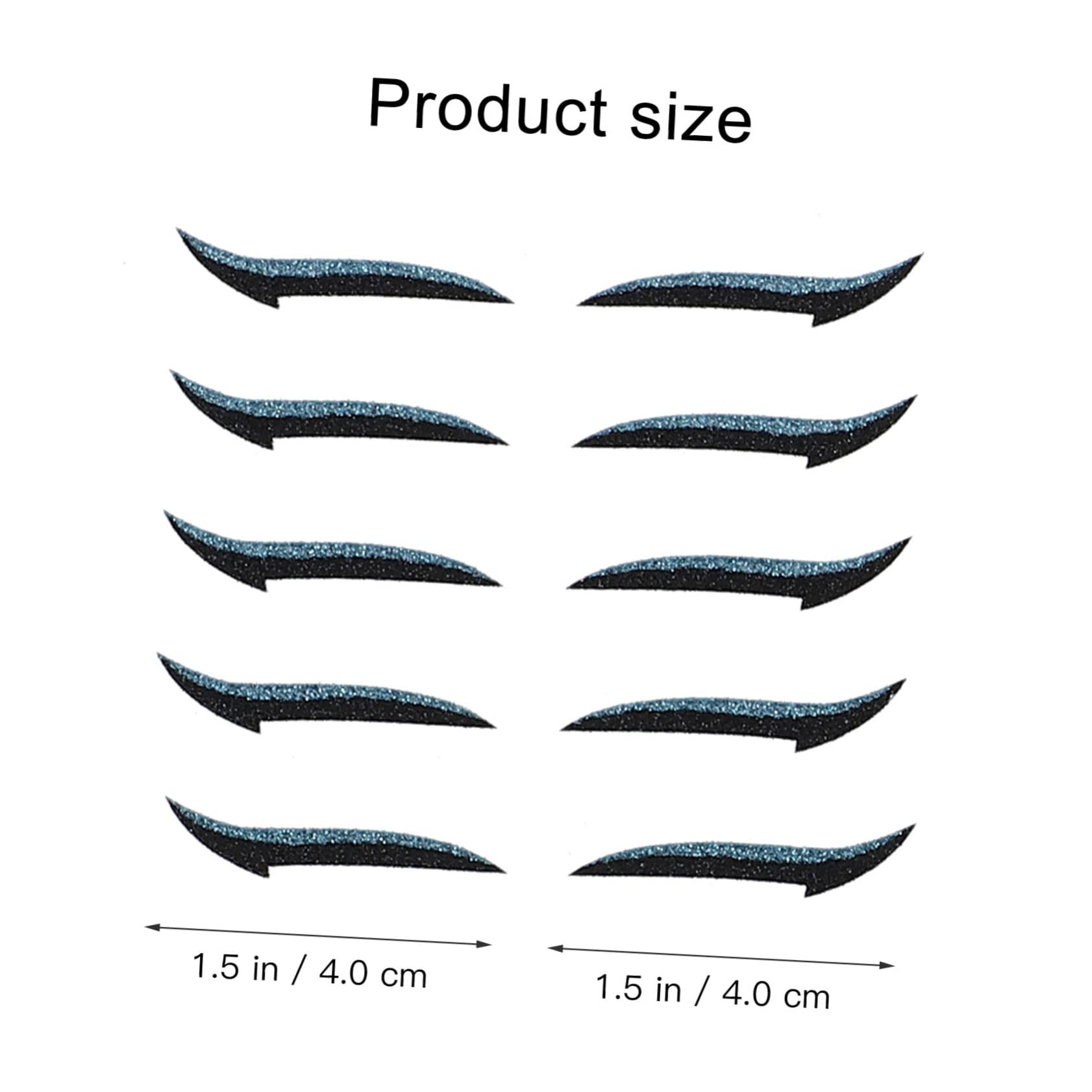 Didiseaon Lot De 5 Bandes Invisibles Pour Le Contour Des Yeux Pochoirs Pour Eye-liner Autocollants De Maquillage Pour Les Yeux Réutilisables 40 Paires X 5