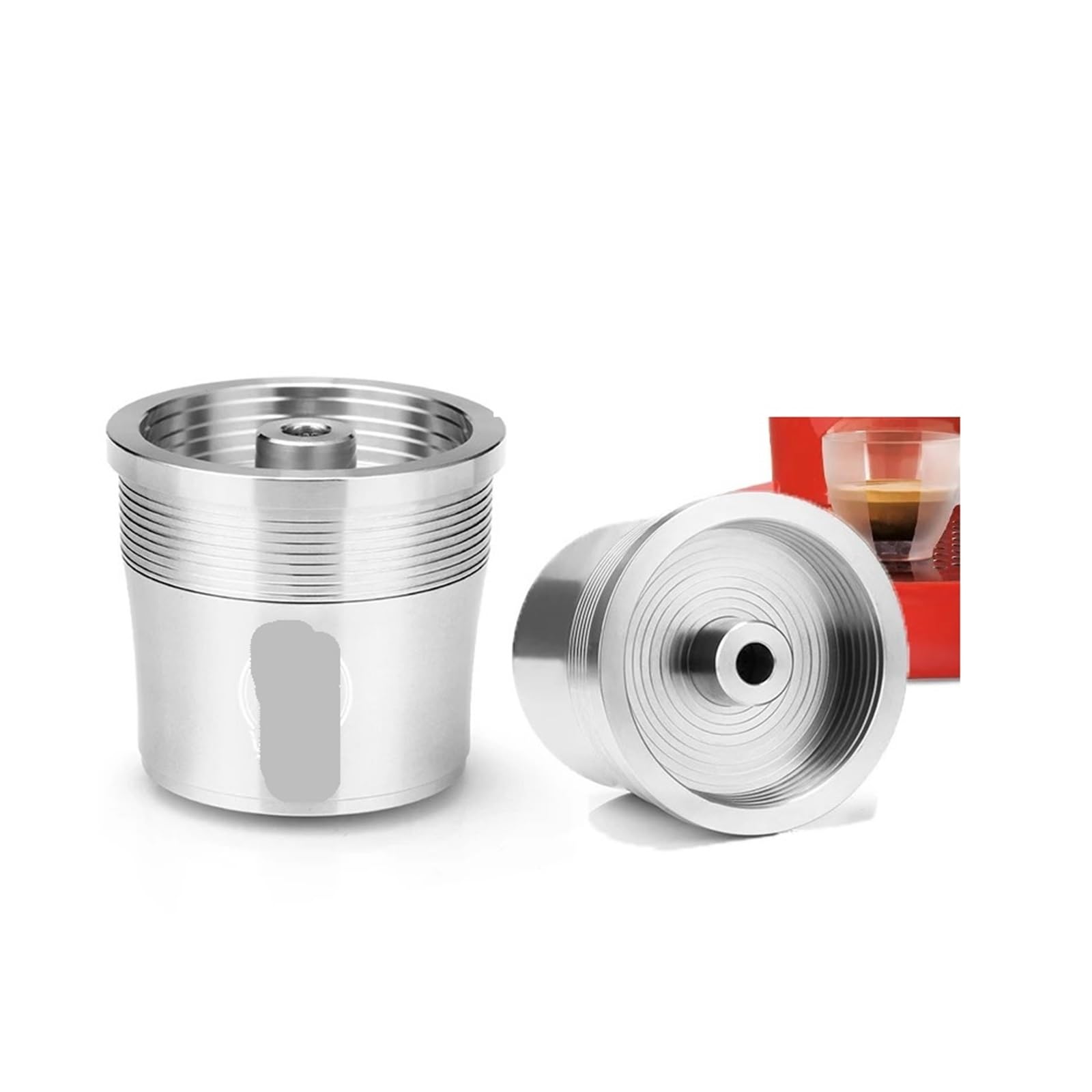Capsules Métalliques Réutilisables En Acier Inoxydable Et Cuillère Doseuse, Compatibles Avec Illy, Filtres Rechargeables For Machine À Café(3capsules)