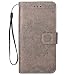 Produktbild Hancda Hülle für iPhone SE (2020), Handyhülle Flip Case Hülle Schutzhülle Tasche Leder Handytasche Geldbörse Brieftasche Cover Etui Magnet Lederhülle für iPhone SE (2020),Grau