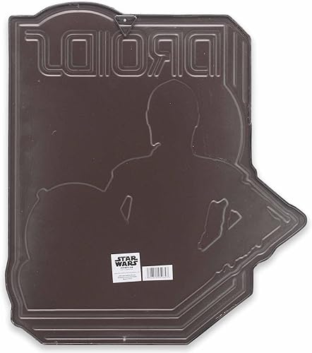 Miniatura 3 de Disney Star Wars Droids Escape from Tattooine - Letrero de metal en relieve retro R2-D2 y C-3PO para el hogar