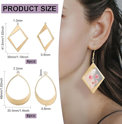 Miniatura 2 de BENECREAT Colgante de latón con dije de latón para la fabricación de joyas