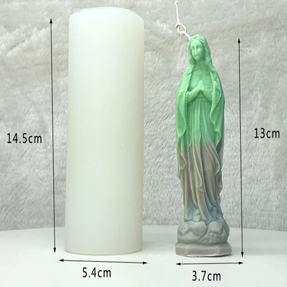 Stampo Candela Silicone Vergine Maria Modello Candela in Silicone Riutilizzabile per Aromaterapia Stampo per Fare Candele, Cioccolato, Sapone,Stampo per Candele Fai da Te Casa Decorare
