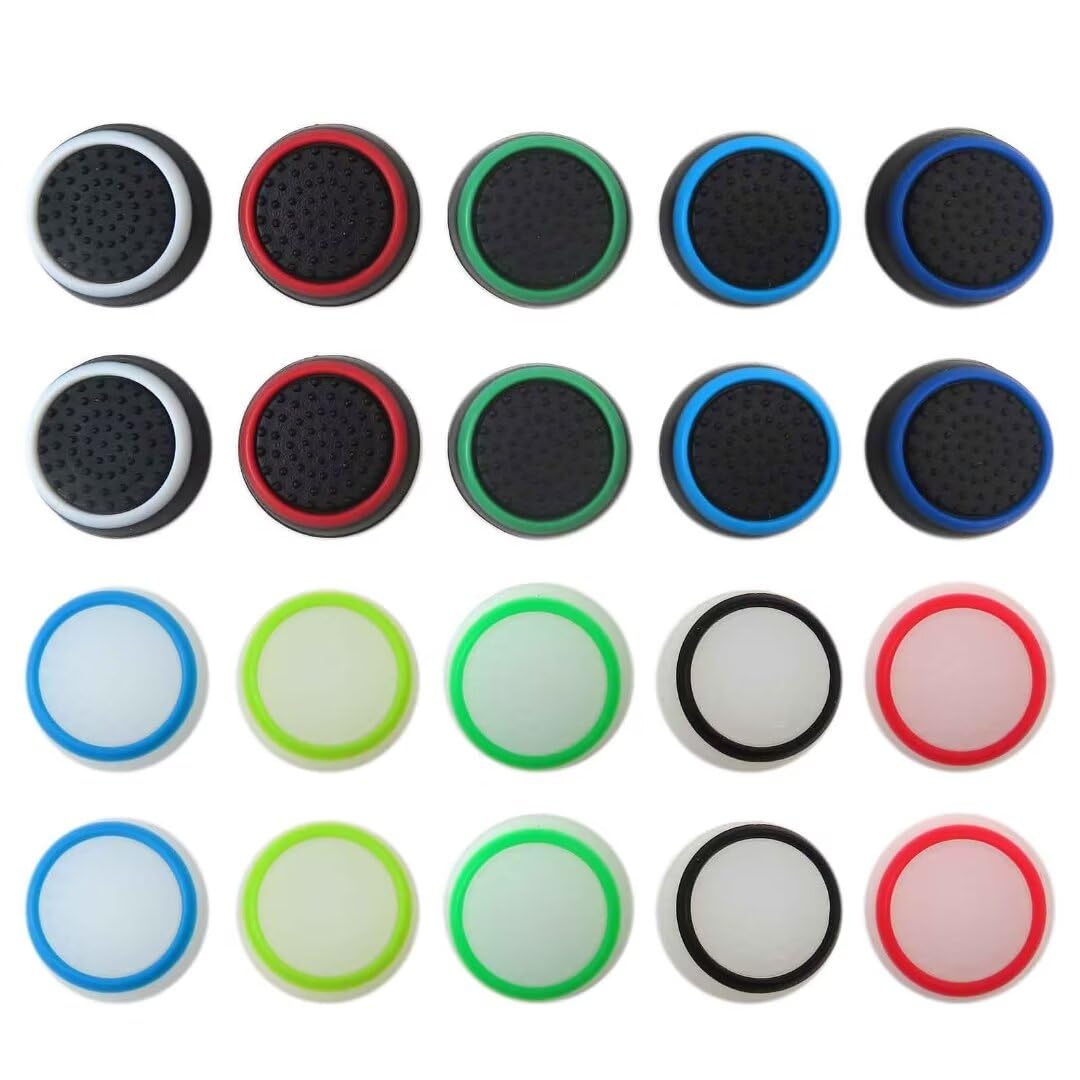 20Pcs Replacement Thumb Grips Caps Covers Compatible for PS5, PS4, Xbox One, Xbox Series X/S Controller Joystick Grips