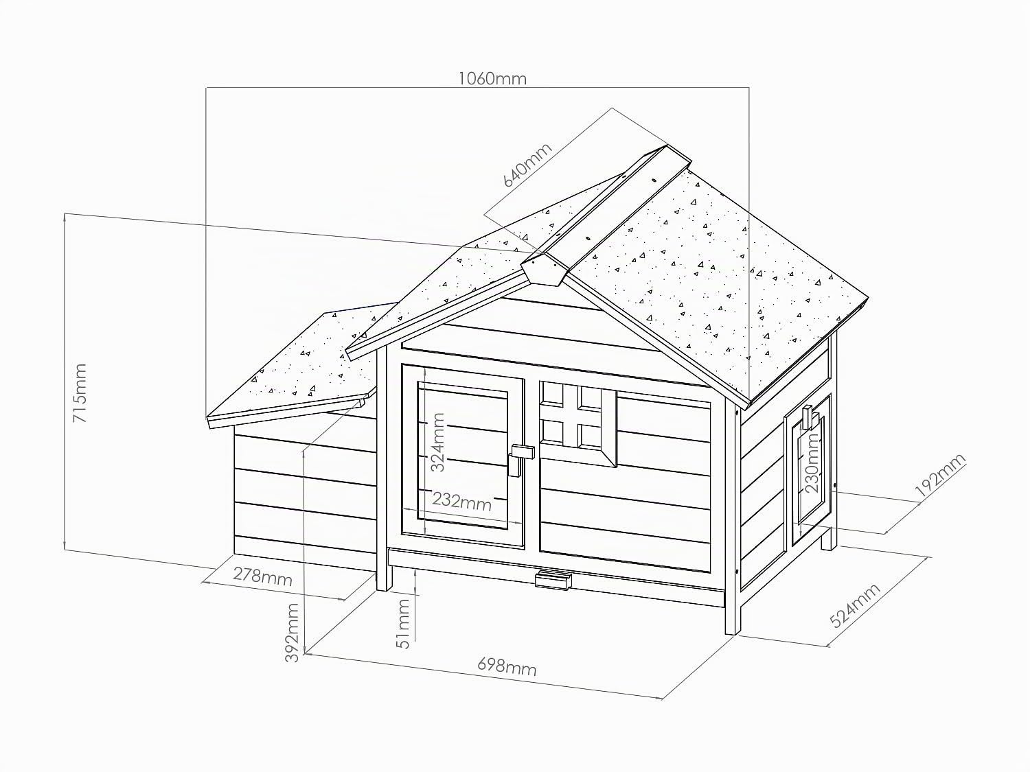 Vente-unique - Poulailler en Bois avec pondoir - 2 Poules - L. 106 x P. 64 x H.71 cm - Bleu et Blanc - ANSER