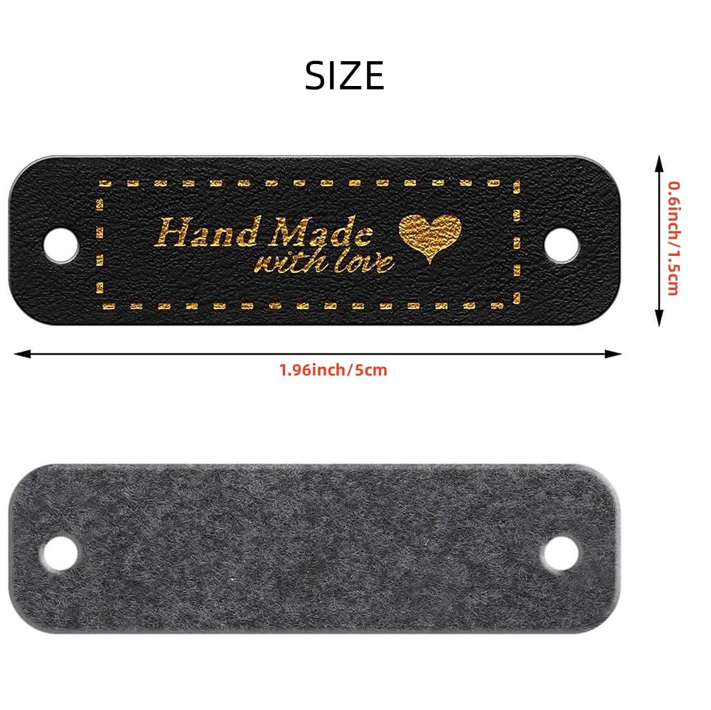 30pcs PU Leather Embossed Tags - 1.96" X 0.6" Labels For Handmade Items, Sewing, Crochet, Clothing & Accessories - View #9