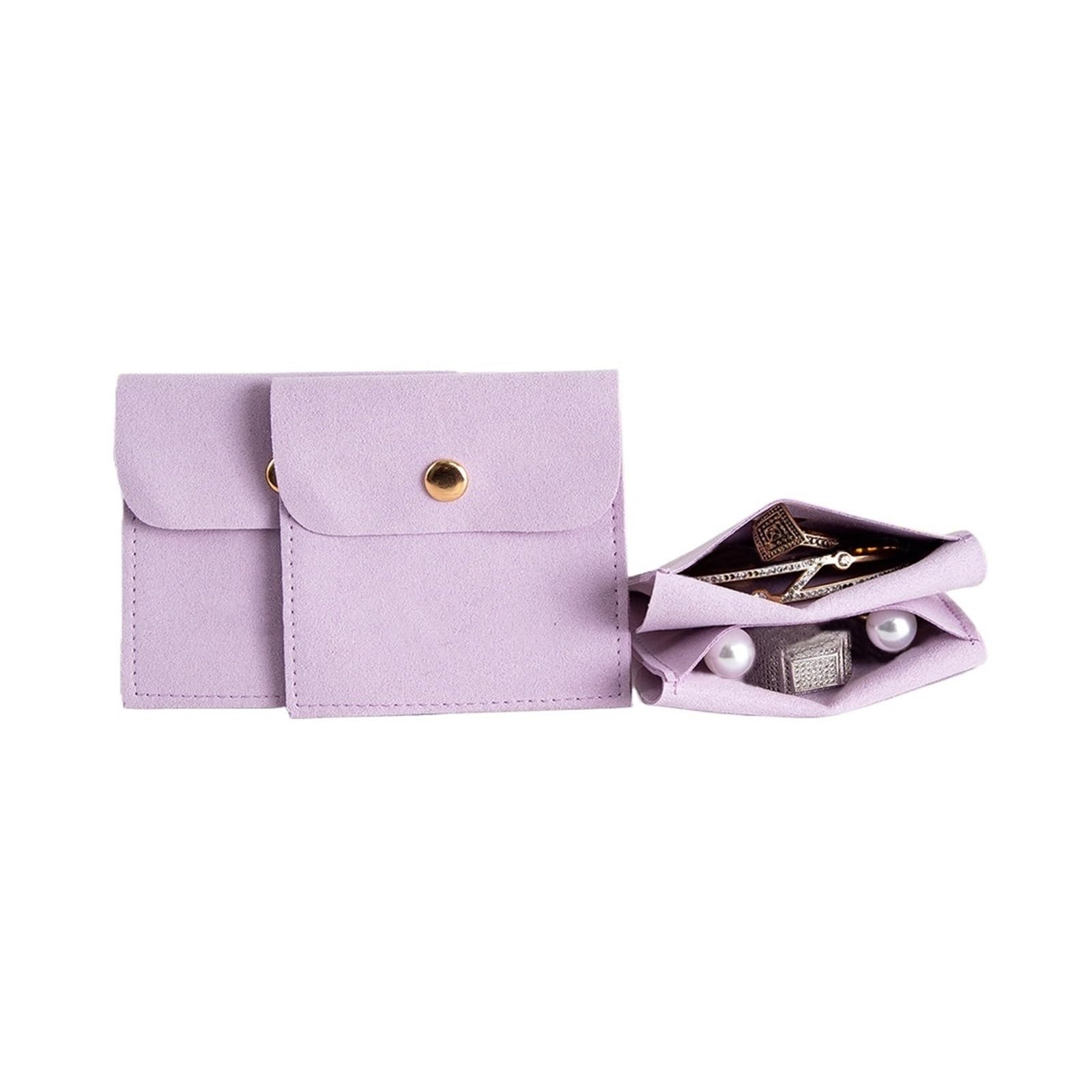 SHENJMAI Velvet Jewelry Pouches 50/10/1pcs Velvet Bag Jewelry Presents Bags for Earrings Necklace Wedding Package Candy Favor(Purple,1pcs)