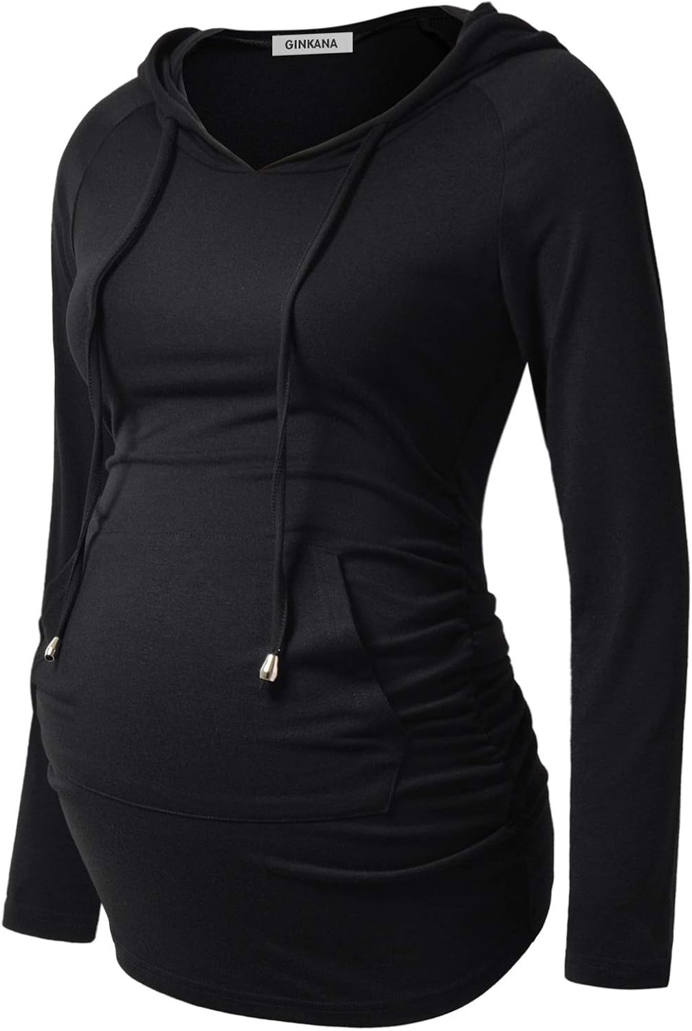 GINKANA Maternity Hoodie Long Sleeves Shirts Casual Maternity Top