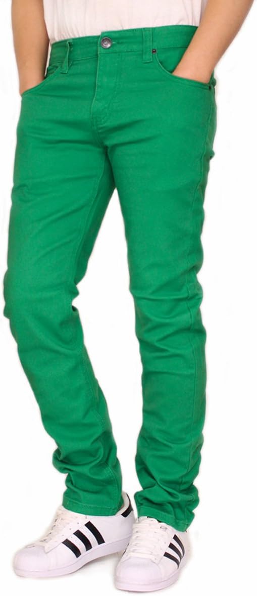 Victorious Men's Twill Stretch Skinny Jeans (30X30, Kelly Green)