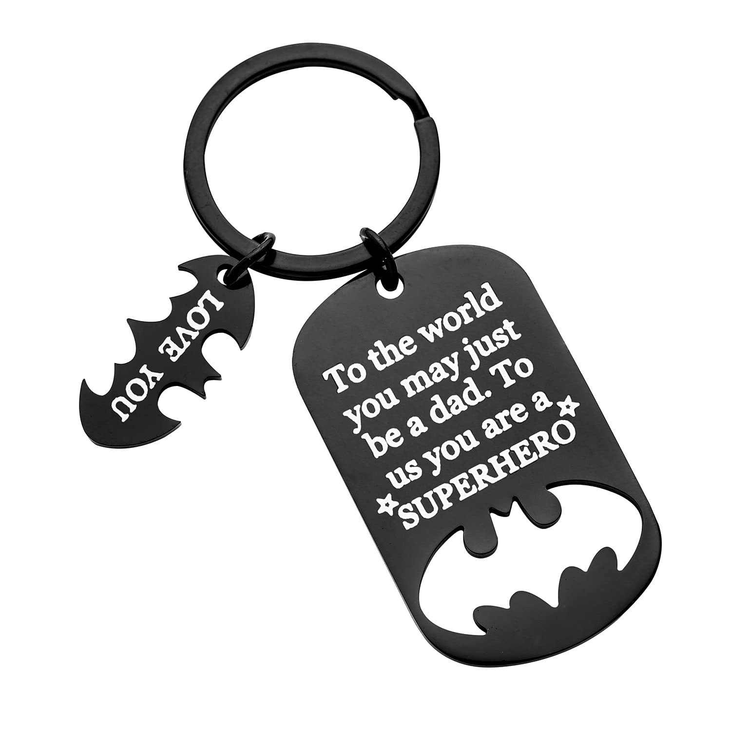 WINCSPACE Gifts from Daughter Son Father Day Keychain for Dad Papa Daddy You Are My Super Hero If Dad Can't Fix it no One Can