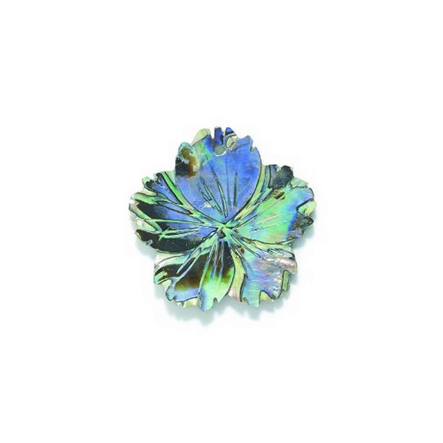 Shipwreck Beads Abalone Rough Edge Flower Bead, 27mm Average