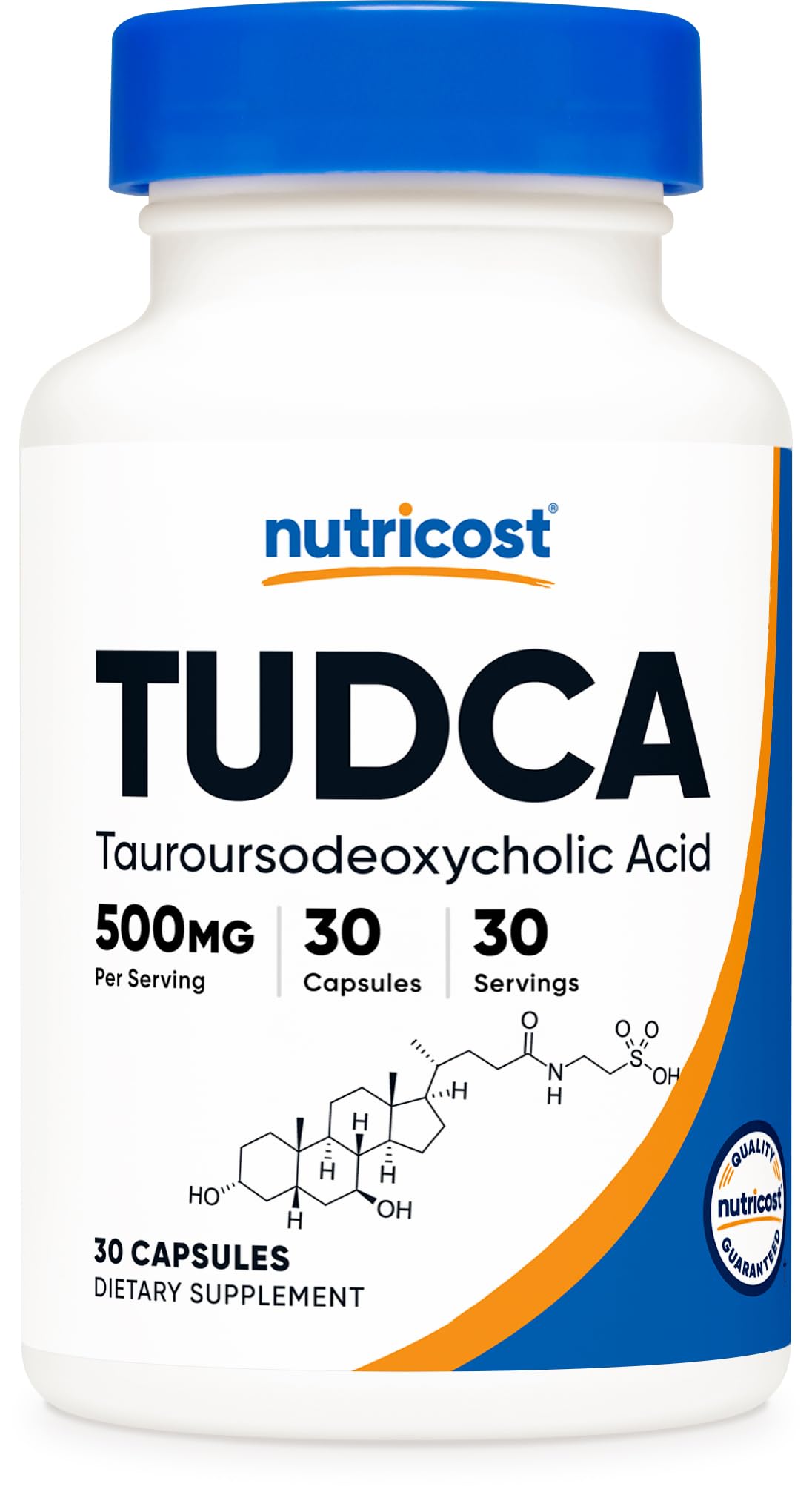 Nutricost Tudca 500mg, 30 Capsules (Tauroursodeoxycholic Acid) - Premium Quality, Gluten Free