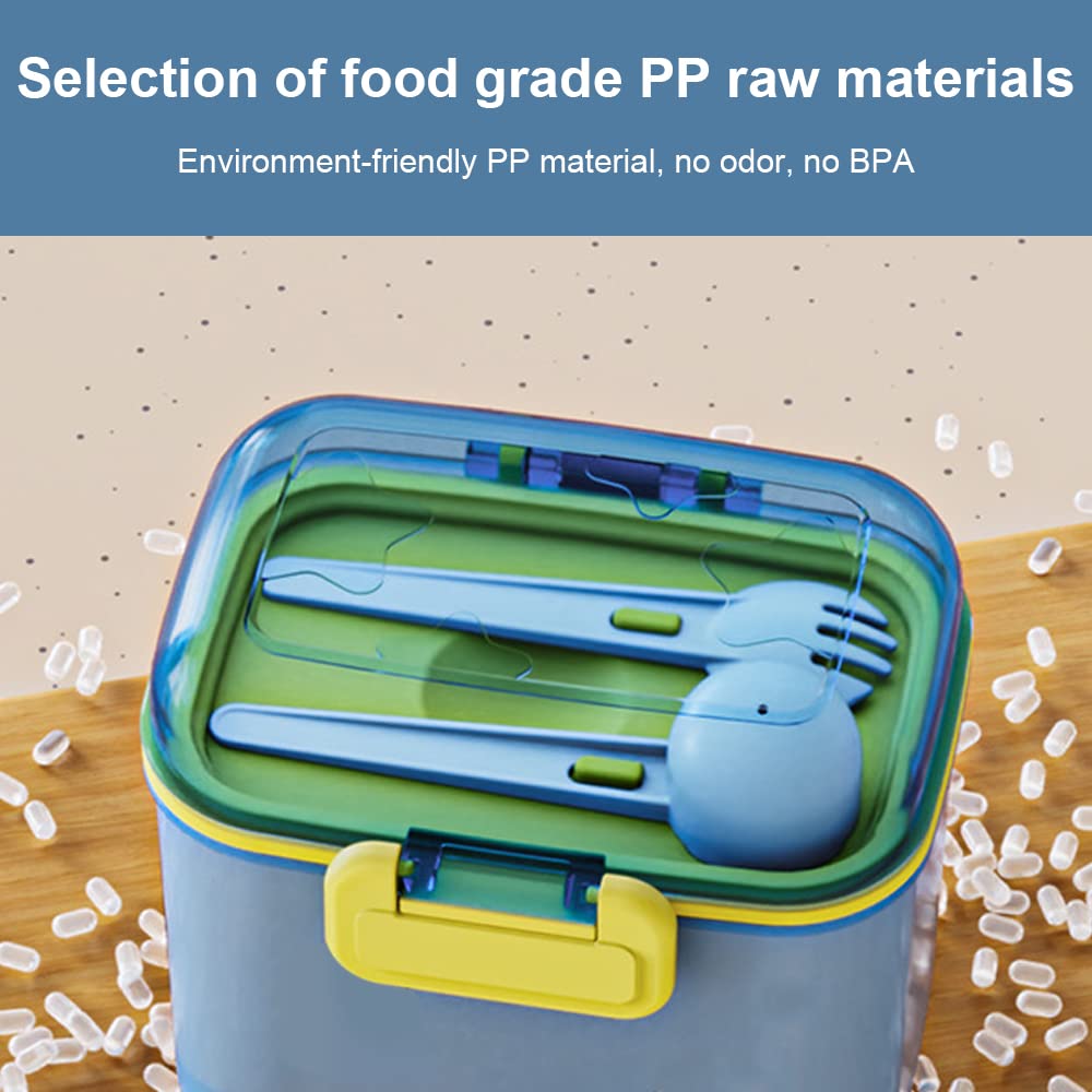 Dosatore Latte In Polvere Portatile 450ml - Contenitore Ermetico Con Cucchiaio Integrato (Verde)