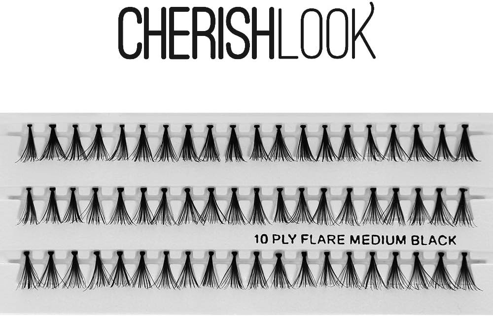 Cherishlook Professional 10packs Eyelashes - Flare Black (10ply Medium)