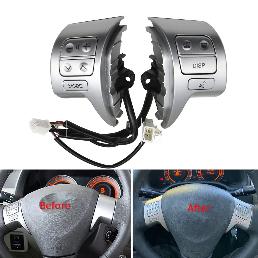 Interruptor de Columna de dirección Interruptor de botón de Control del Volante del Coche, para Toyota para Corolla 2007-2016, para Peugeot 107 84250 02200 8425002200 84250 12020