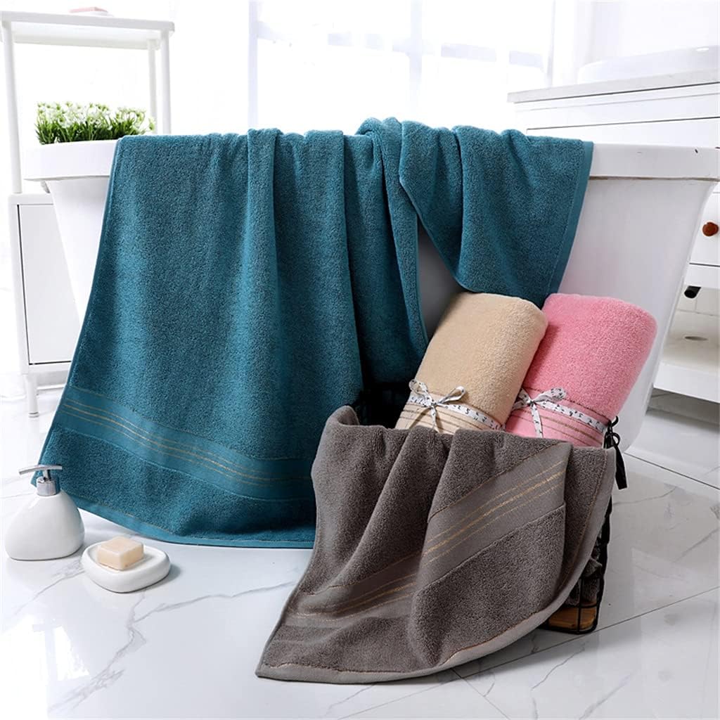 2-Piece Cotton Couple Bath Towel Towel Set Absorbent and Quick-Drying Soft face wash Towel(D)