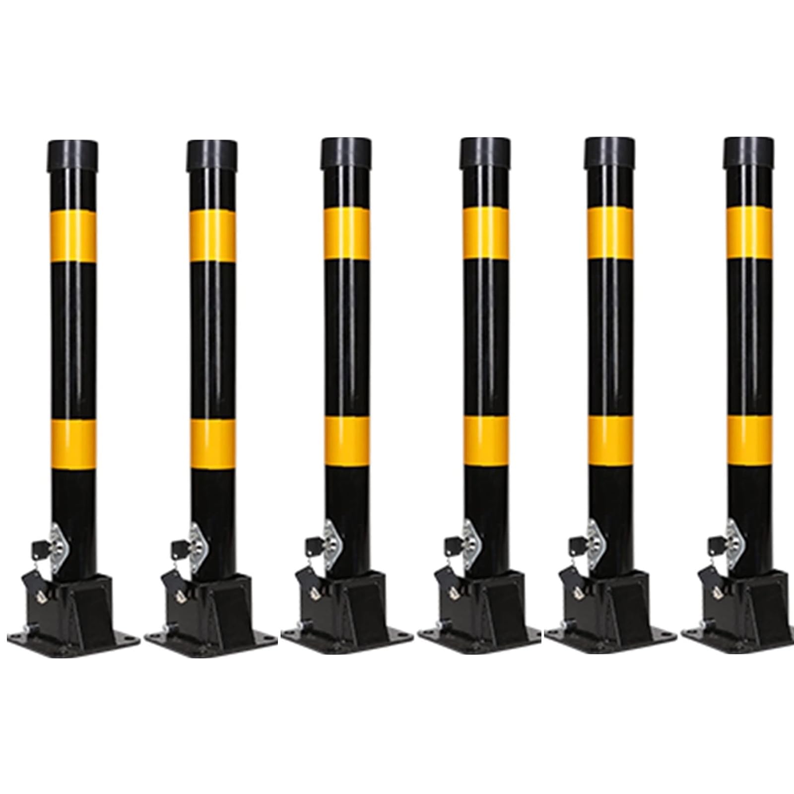 Poteau de stationnement pliable et robuste avec barrière anti-collision
