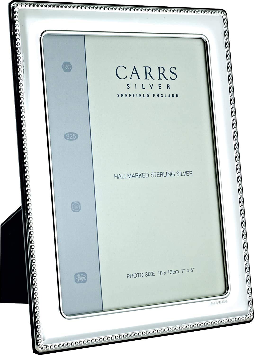 Amazon.co.jp: Carrs Silver Bead Edge Solid Silver Photo Frame 7 x