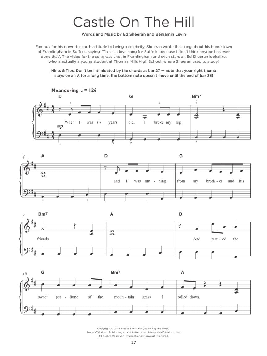 Ed Sheeran - REALLY EASY Piano: 40 Ed Sheeran Songs