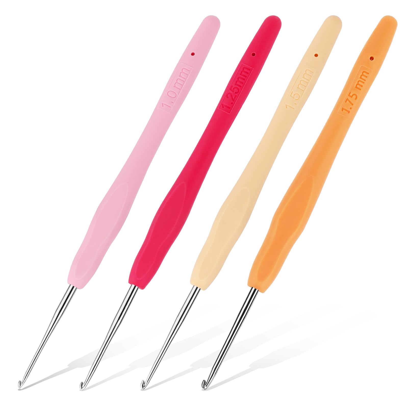 Iuuidu 4PCS Crochet Hooks Small Crochet Hooks for Arthritic Hands 4Size