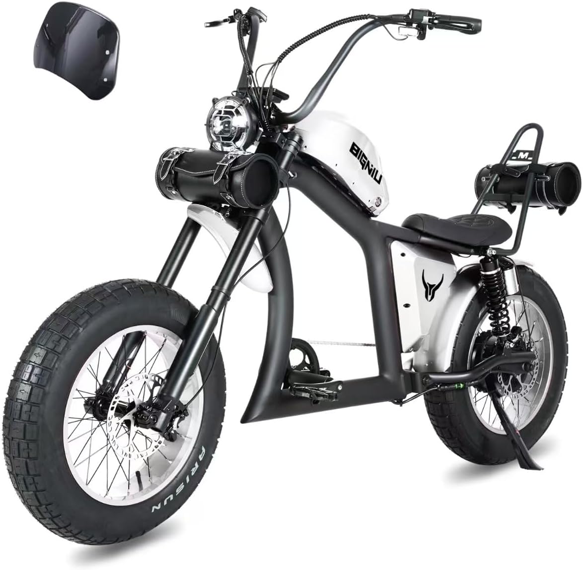 BIGNIU Electric Bike for Adult, Ebike with 1500W Brushless Motor 52V/29.4Ah Range Up to 38 Miles E-Bike Front/Rear Turn Signals Dual Suspension Electric Bike BG-X PRO