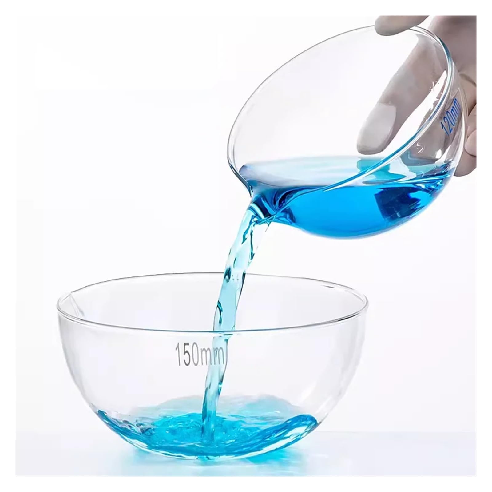 1 cápsula de evaporación de vidrio grueso, fondo, fondo redondo, for laboratorio, de borosilicato de alta calidad.(150mm,Flat Bottom)