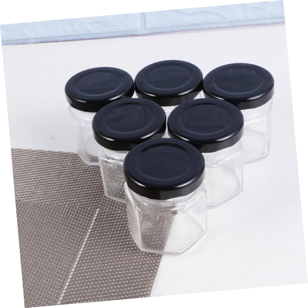 ABOOFAN Vorratsglas 24 Stück Glas mit Bügelverschluss für Lebensmittel | Sechskantform, für Kaffeebohnen und Kleinteile, Passend für Theke oder Feier