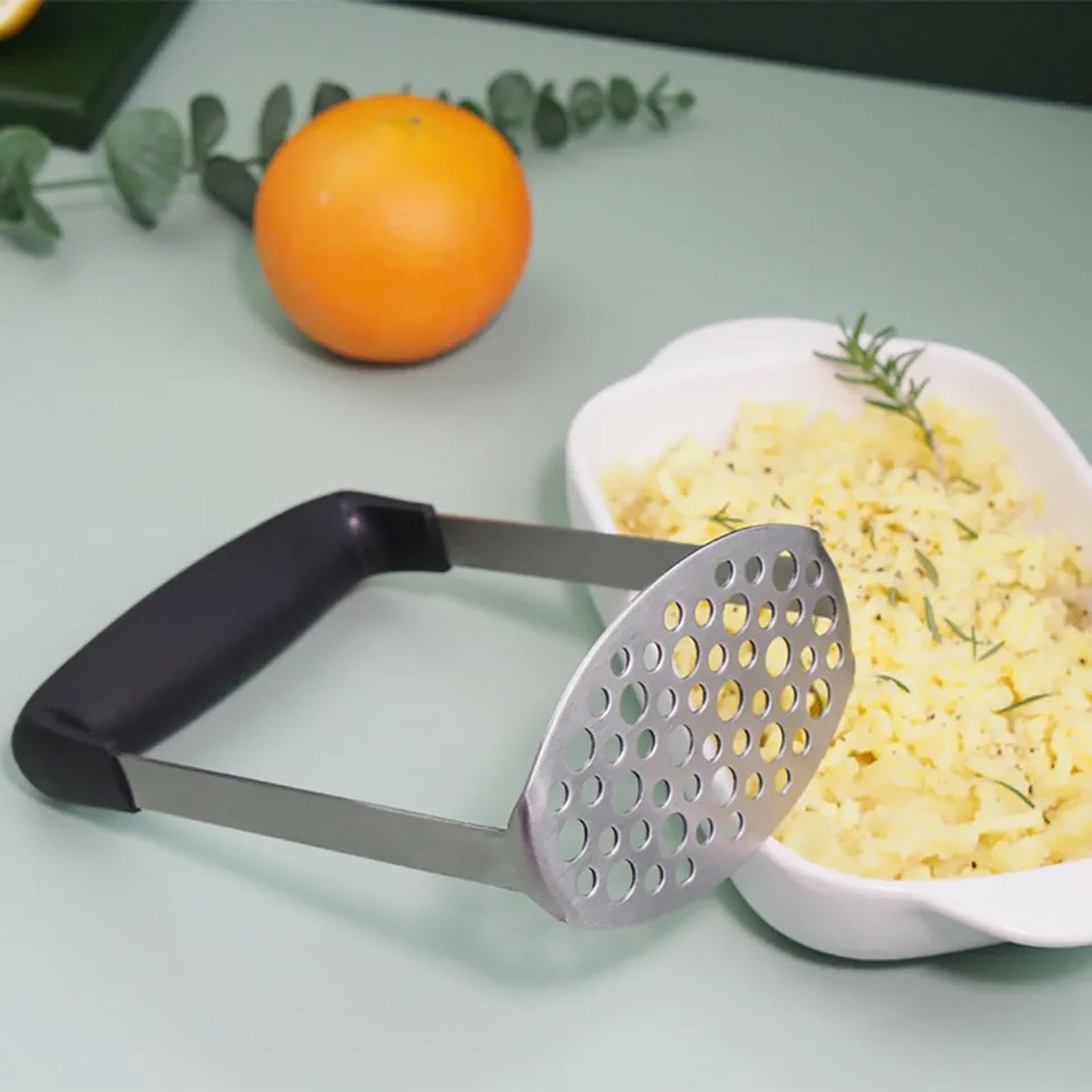 Manuelle Kartoffelpresse, Kartoffelstampfer aus Edelstahl, Kartoffelstampfer, Küchenwerkzeug, Reispresse für Kartoffelpüree, Kartoffelpüreestampfer
