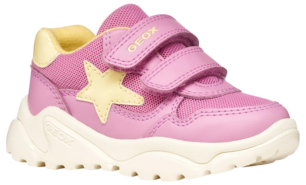 Geox Boys Girls B CIUFCIUF Girl A Trainers, DK Pink/LT Yellow, 25 EU