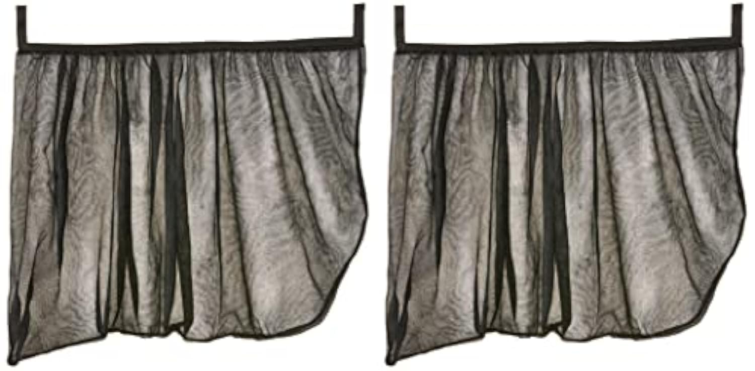 Showay Car Sun Shade Side Window Windshield Cover Uv Protect Perspective Mesh Velcro Universal Accessories Windows Curtain (One Pair) Pair For Back Side)