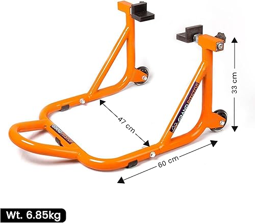 Miniatura 4 de GRAND PITSTOP Paddock - Soporte elevador para rueda trasera con horquilla y carrete basculante, capacidad de peso 529 lbs/240 kg, soporte