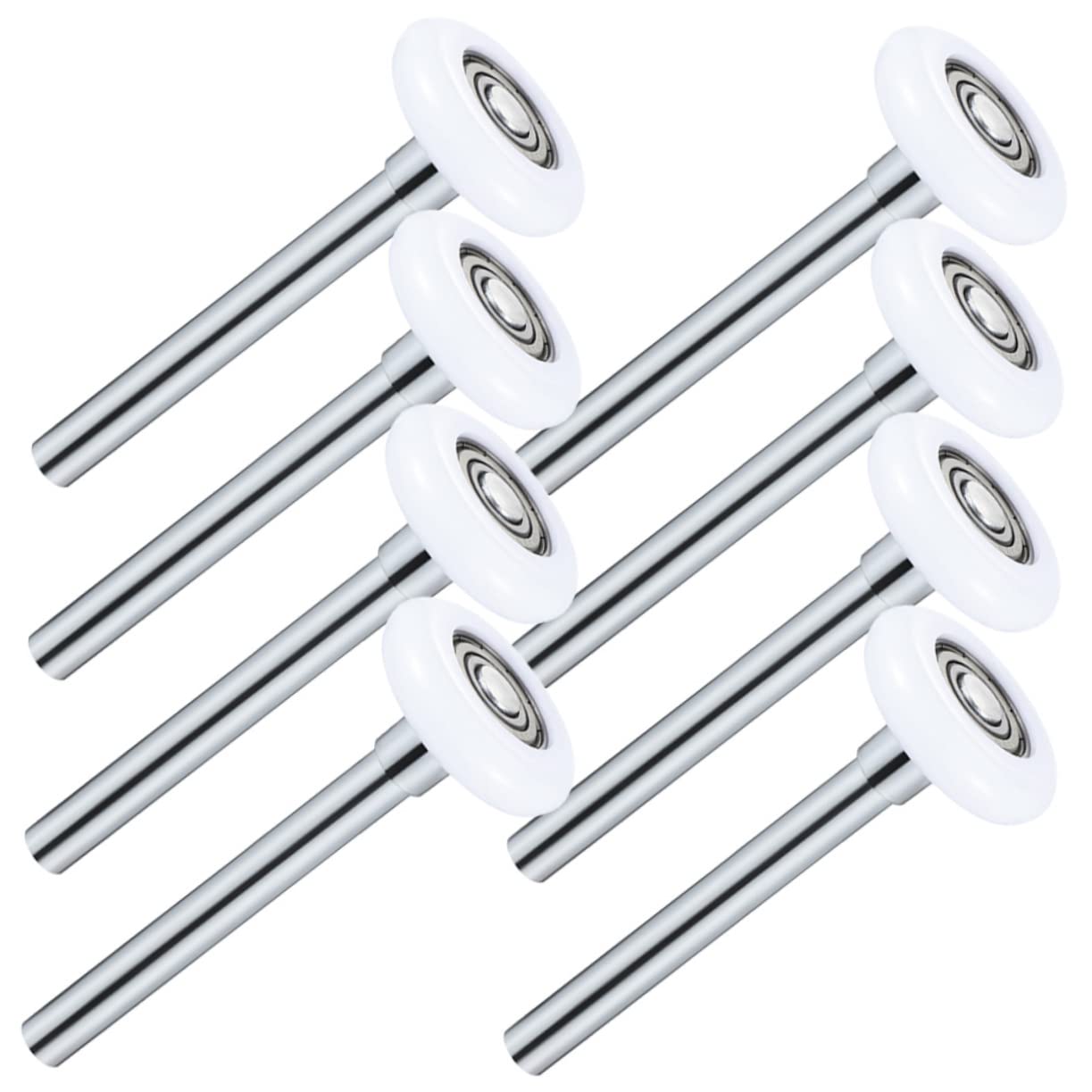 Rulli Porta Garage Silenziosi 45mm 8 Pezzi Nylon Acciaio | Ricambio per Porte, Installazione Semplice, Rotazione Precisa con Cuscinetti, Colore Bianco