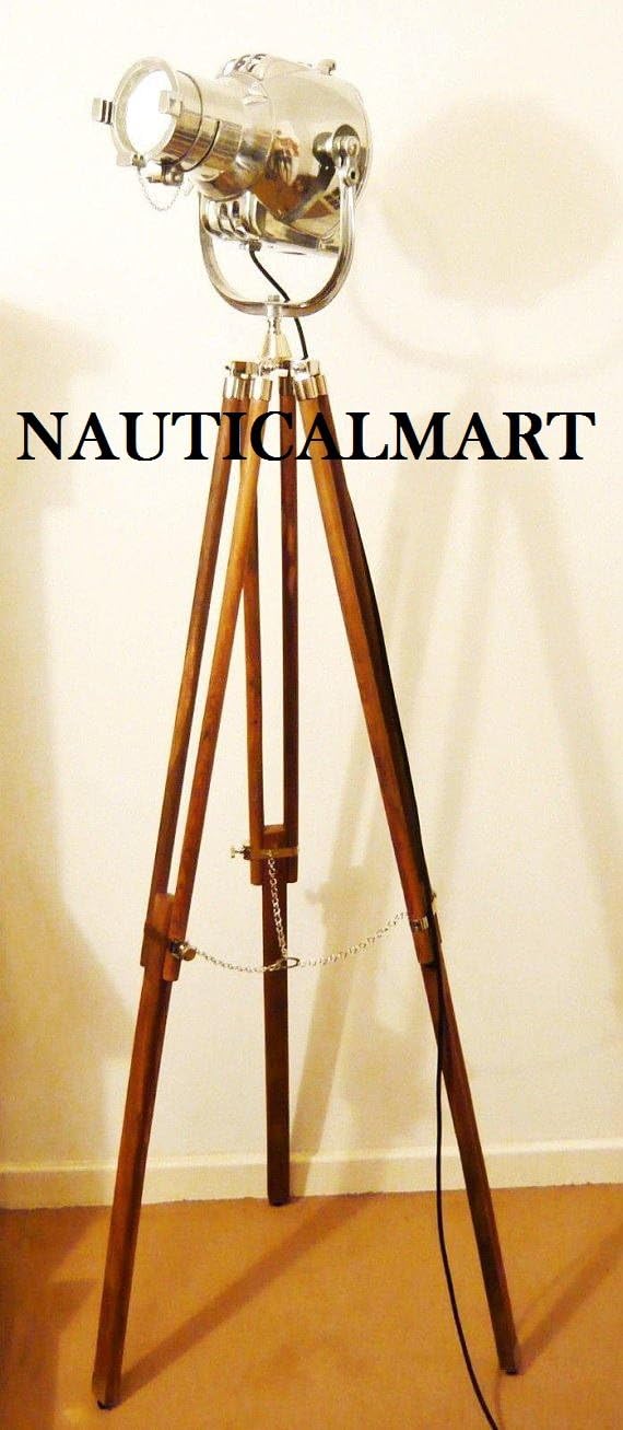 Floor Standing Tripod Vintage Look Searchlight Home and Office Lighting