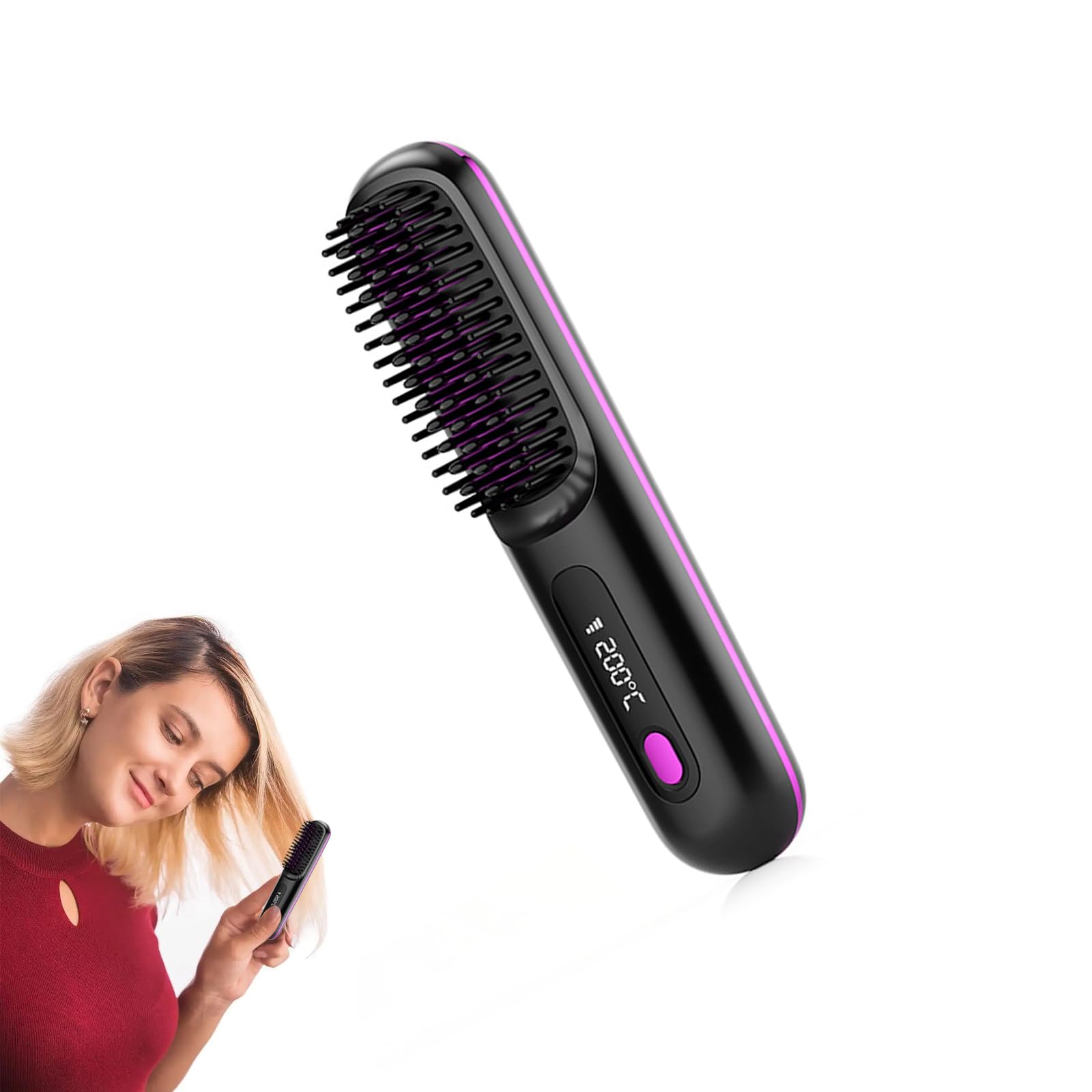 Cordless Hair Straightener Brush
